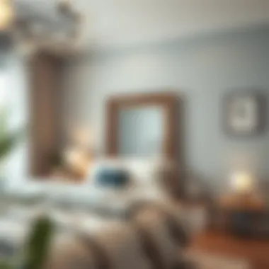 Mirror placement in a cozy bedroom setting