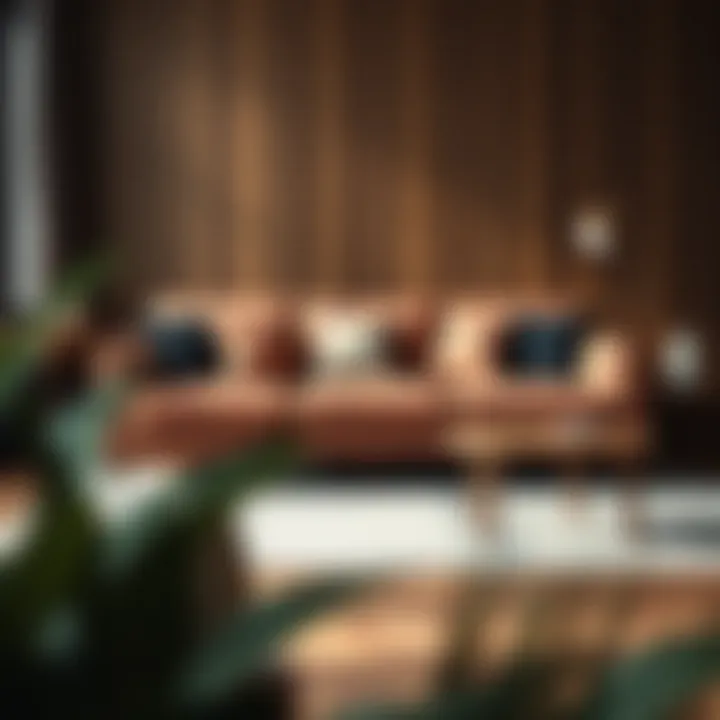 Stylish Three Cushion Sofa in Cozy Space Stylish three cushion sofa showcasing versatility in a cozy space