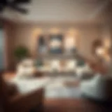 Elegant 58-inch loveseat in a stylish living room