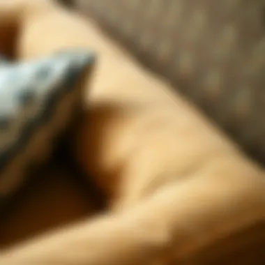 Close-up of fabric textures for loveseats