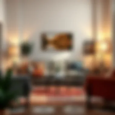 Living room arrangement showcasing a 58-inch loveseat