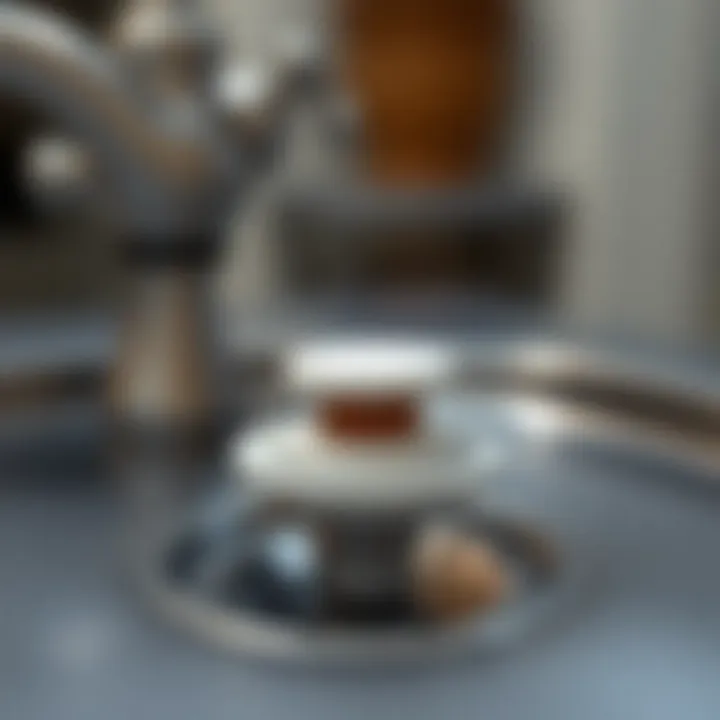 Illustration of replacing a kitchen sink drain stopper