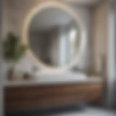 Modern Bathroom Design Elements Contemporary bathroom featuring a 48-inch vanity mirror