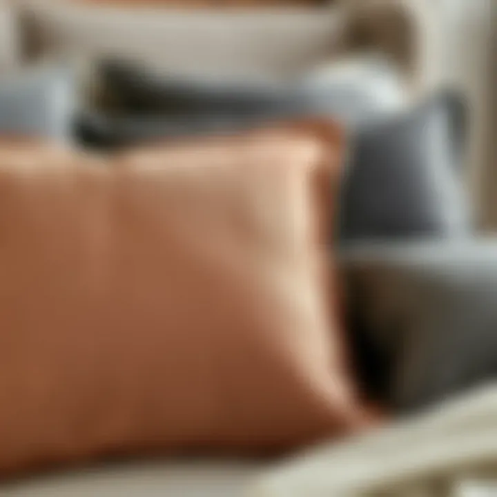 Luxurious Textiles for Euro Pillow Shams Close-up of luxurious textiles used in euro pillow shams