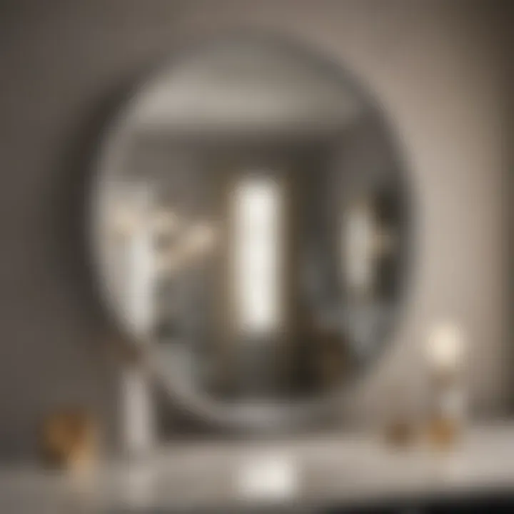 Stylish materials used in a wide vanity mirror