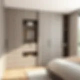 Minimalistic Wardrobe Aesthetic Modern wardrobe design showcasing sleek lines and minimalistic style