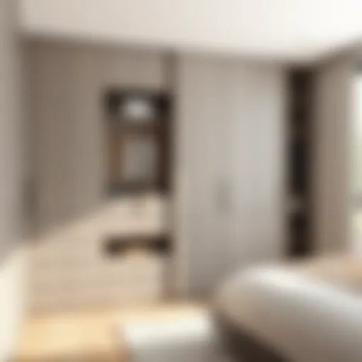 Minimalistic Wardrobe Aesthetic Modern wardrobe design showcasing sleek lines and minimalistic style