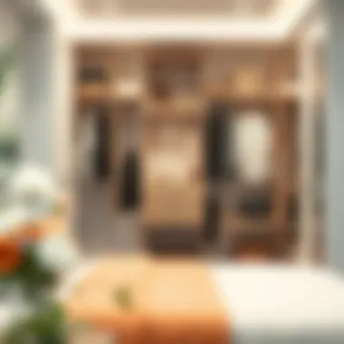 Detailed layout plan for a walk-in closet