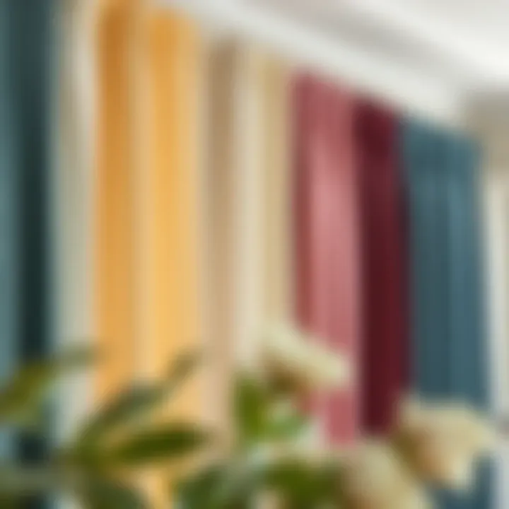 Various types of cotton fabrics suitable for pinch pleat curtains.