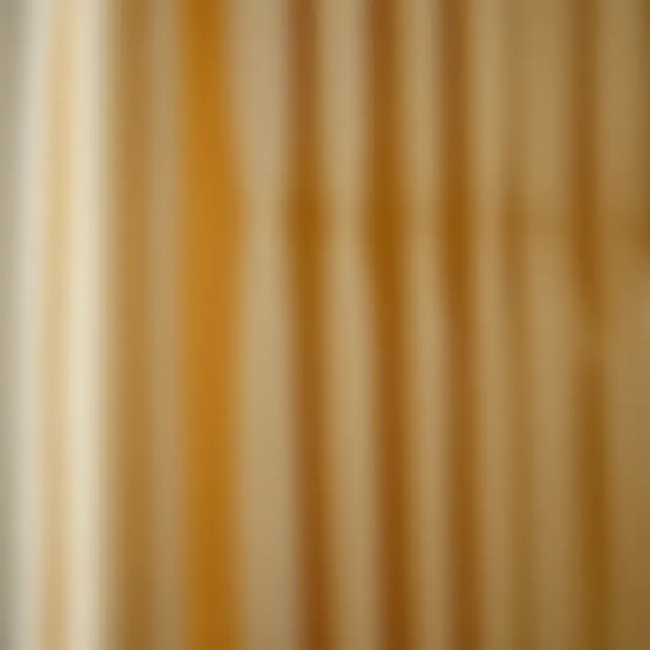 Close-up of the detailed pinch pleat design showcasing fabric texture.