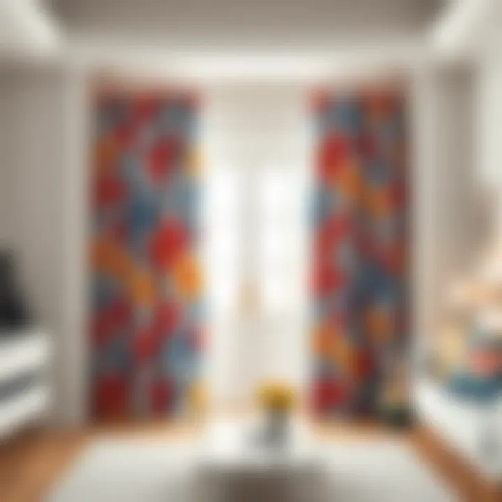 Vibrant patterned curtains adding personality to a room