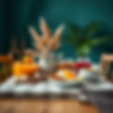 Stylish Breakfast Arrangement with Color Harmony A harmonious color palette showcasing a stylish breakfast arrangement