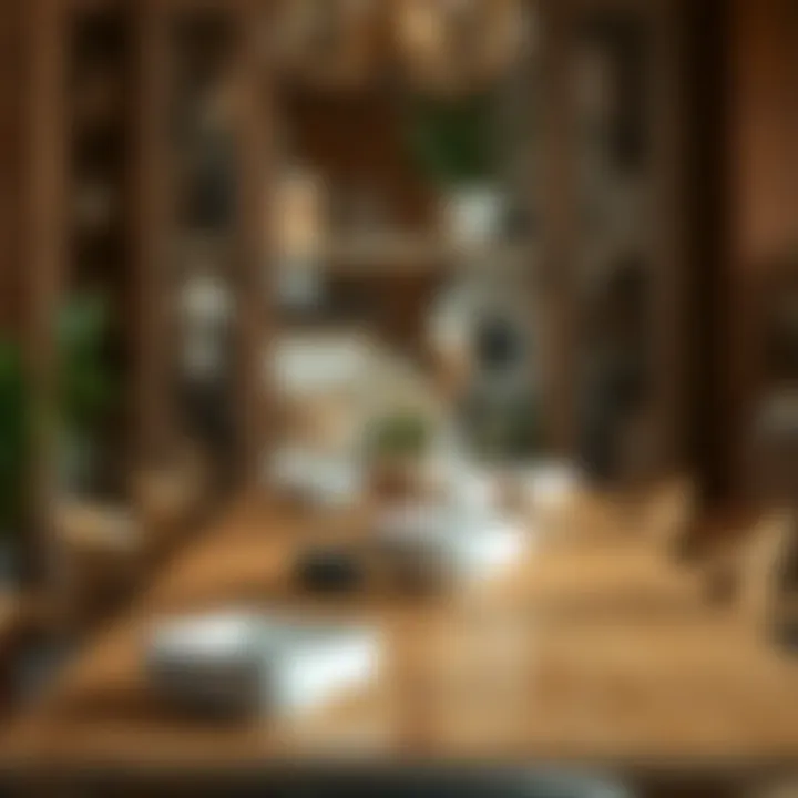 Inviting Breakfast Table with Natural Materials Inviting breakfast table featuring natural materials and elegant design