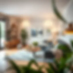 A cozy living room with modern decor