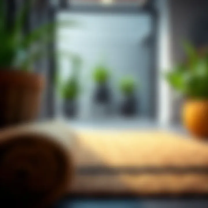 Close-up of eco-friendly door mat materials