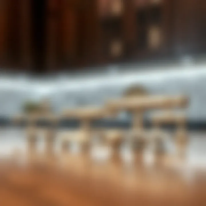 Different styles of brushed nickel cabinet pulls displayed