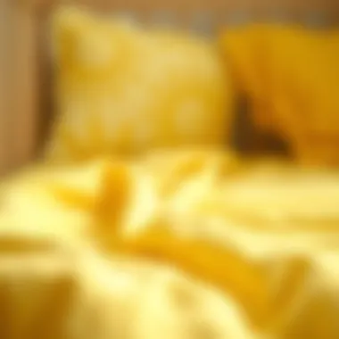 Natural Materials in Yellow Crib Bedding Close-up of soft yellow crib bedding made from natural materials
