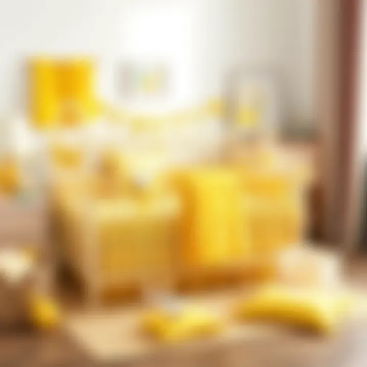 Trendy Yellow Bedding with Coordinating Accessories Trendy yellow crib bedding set with matching accessories