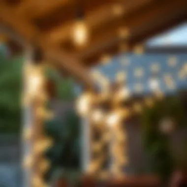 Charming string lights creating a festive atmosphere