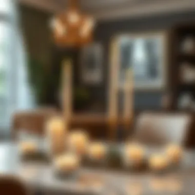 Elegant Votive Candle Arrangement Elegant votive candle arrangement on a stylish table