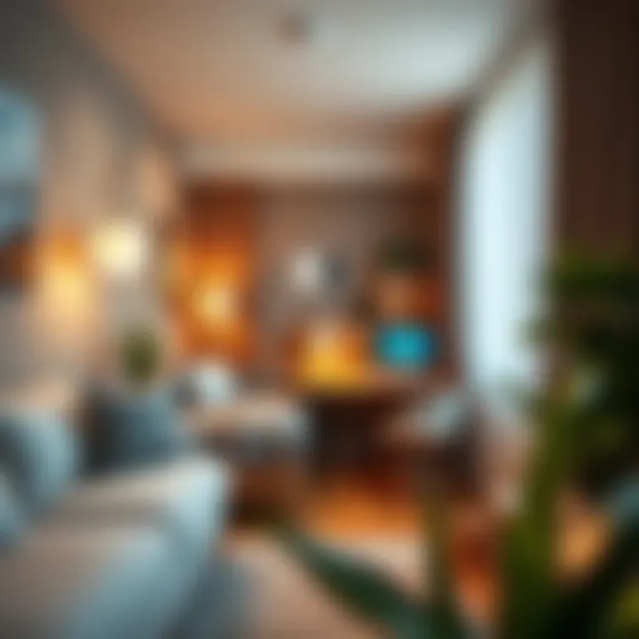 Compact living space utilizing a bed-office setup for efficiency