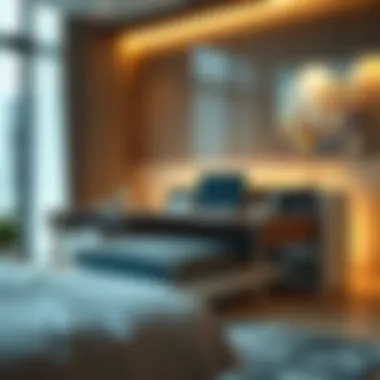 Innovative furniture design featuring a bed with integrated workspace