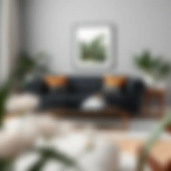 Black leather tufted sofa set styled with contemporary decor