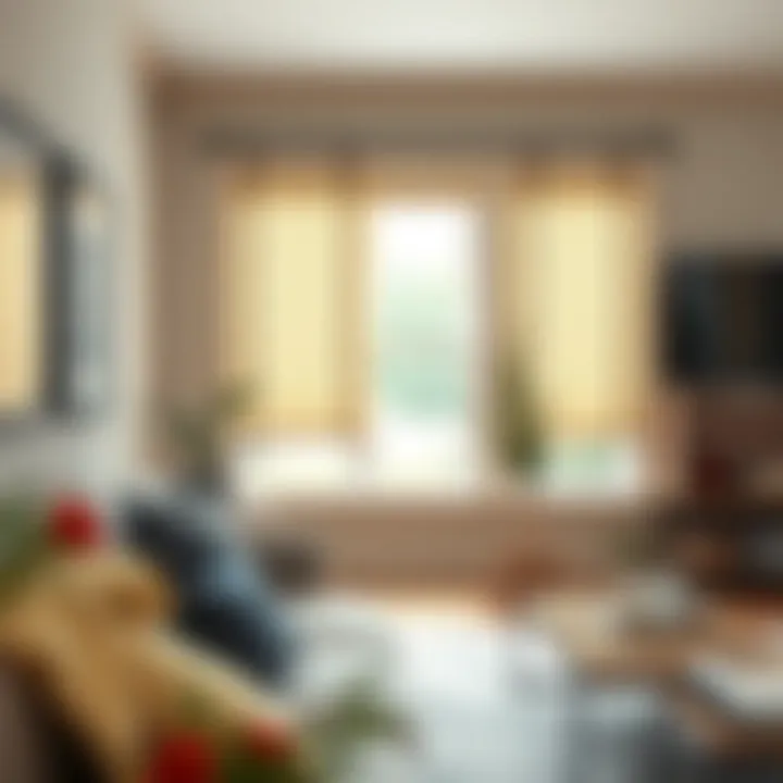 Illustration of blind rod installation in a room