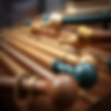 Close-up of blind rod materials and finishes