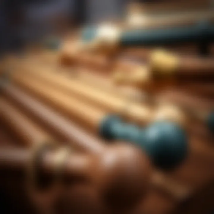 Close-up of blind rod materials and finishes