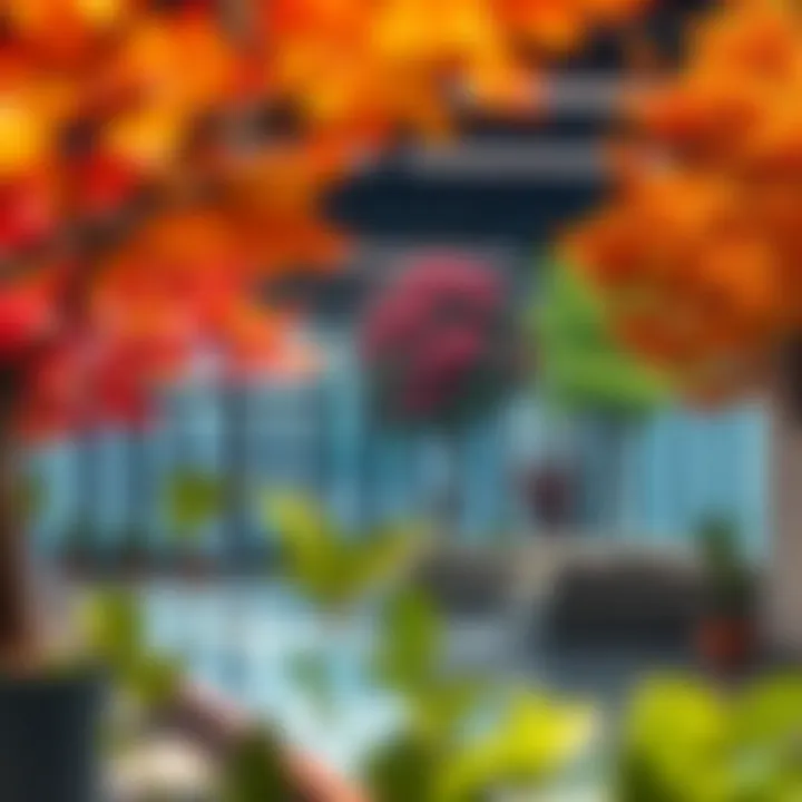 Commercial space enhanced by vibrant artificial trees