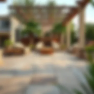 Elegant natural stone patio flooring