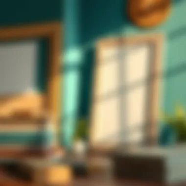 Variety of materials used for crafting poster frames