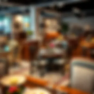 A variety of dining sets in a furniture showroom