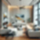 Contemporary living room showcasing Houston home decor styles