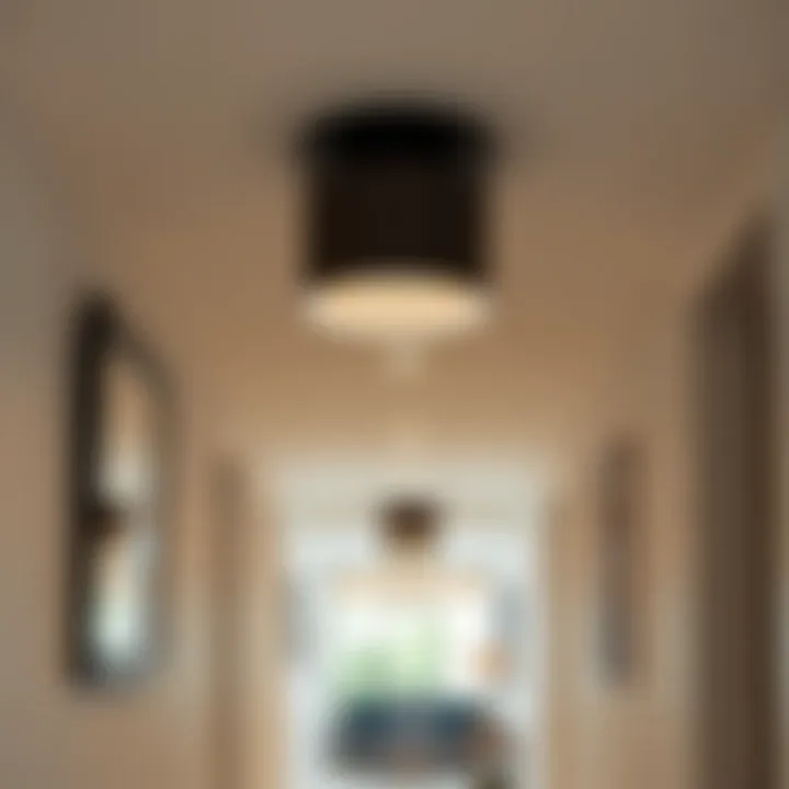 Installing Flush Mount Fixture in Stylish Hallway Installation of a flush mount fixture in a stylish hallway