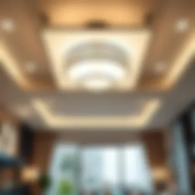 Elegant drop ceiling light panel showcasing modern design