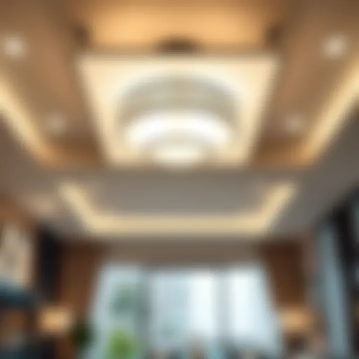 Elegant drop ceiling light panel showcasing modern design