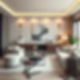 Elegant living room adorned with minimalist decor