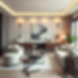 Elegant living room adorned with minimalist decor