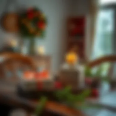 Charming gift arrangement on a rustic table