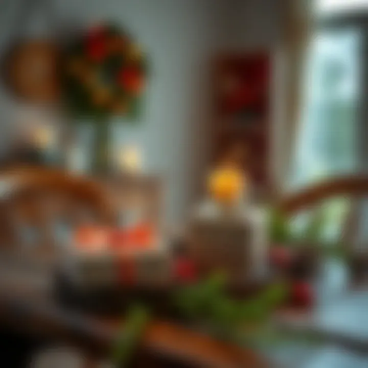 Charming gift arrangement on a rustic table