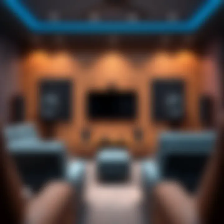 Optimal Speaker Placement in Home Theaters A modern home theater setup demonstrating speaker placement