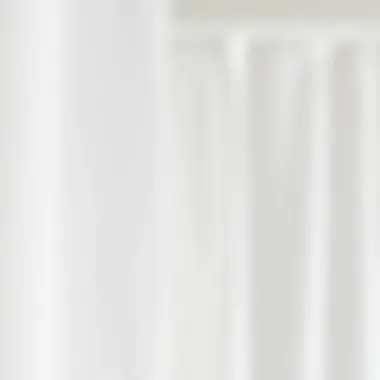 Fabric Texture of Hookless Shower Curtain Liner Close-up of fabric texture on a hookless shower curtain liner