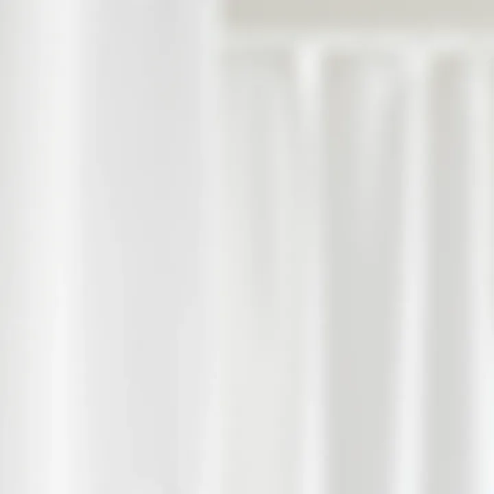 Fabric Texture of Hookless Shower Curtain Liner Close-up of fabric texture on a hookless shower curtain liner