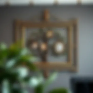 Intricate design of a metal family tree frame showcasing artistic craftsmanship