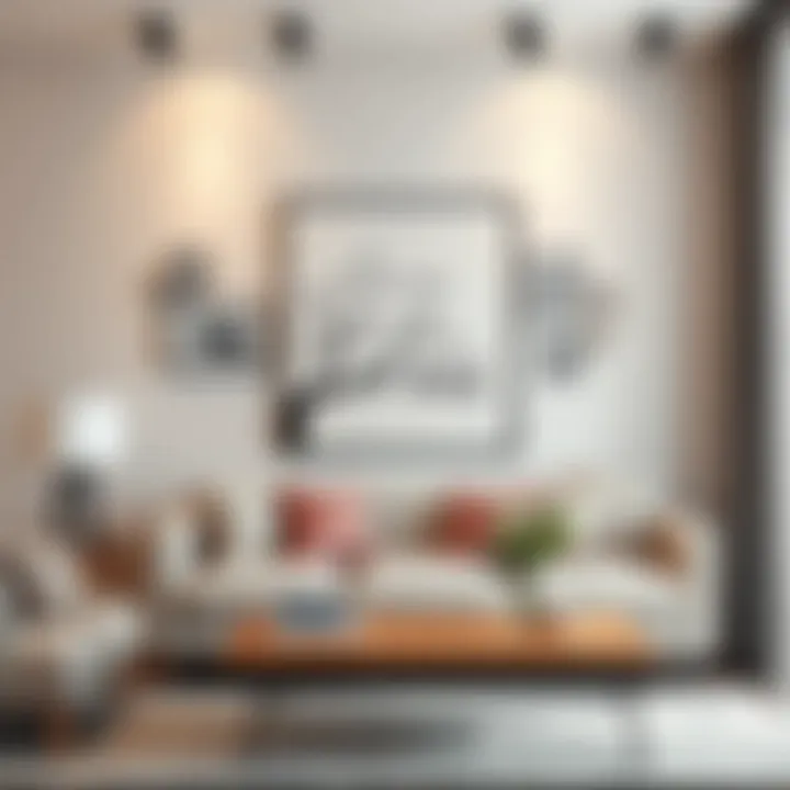 Stylish metal frames displayed as part of modern home decor