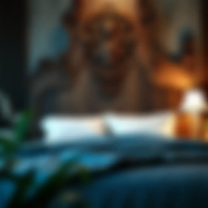 Wooden headboard with intricate carvings showcasing craftsmanship