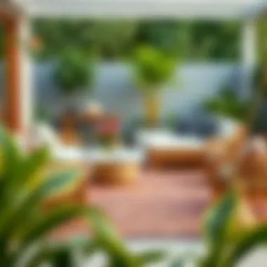 Stylish Outdoor Rug in Lounge Setting Stylish large outdoor rug in a lounge setting