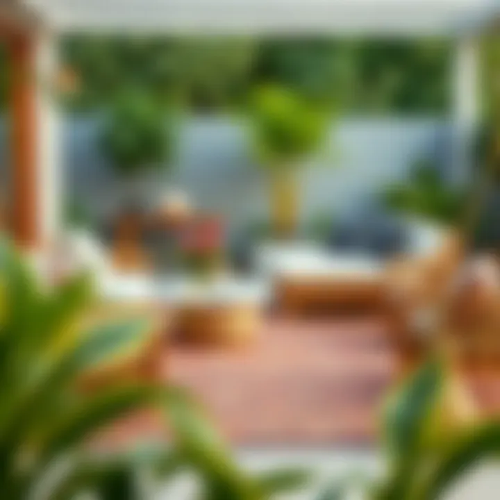 Stylish Outdoor Rug in Lounge Setting Stylish large outdoor rug in a lounge setting